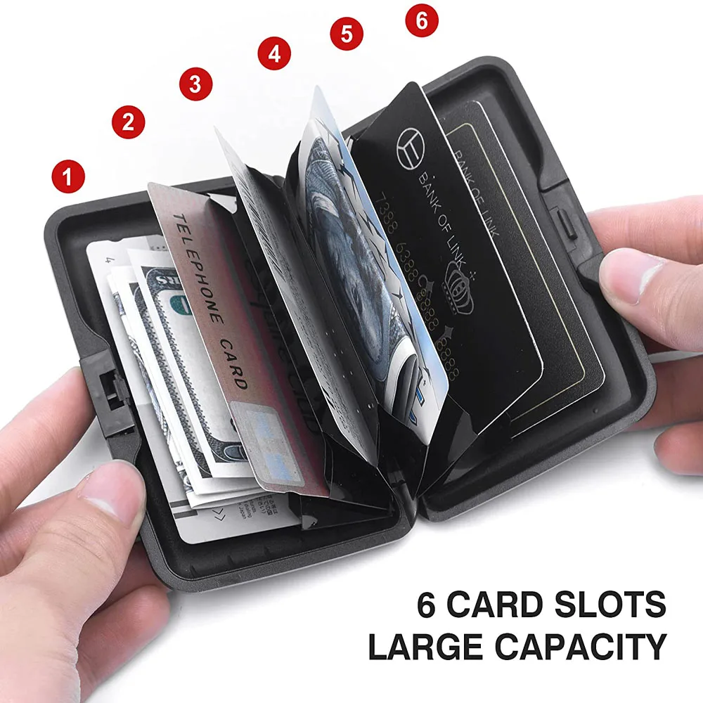 Men Women RFID Blocking Metal Anti-Theft Wallets Coin Purse RFID Wallet Credit Card Holder ID Card Case