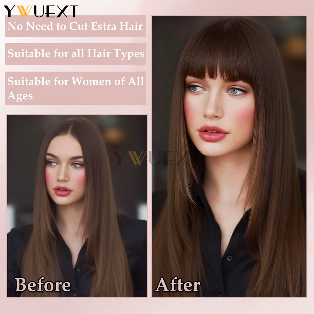 3 مقاطع في الانفجارات الشعر البشري الحقيقي مستقيم قطعة شعر آلة تمديدات شعر ريمي 20 جرام/القطع للنساء سهلة الارتداء والإزالة #3