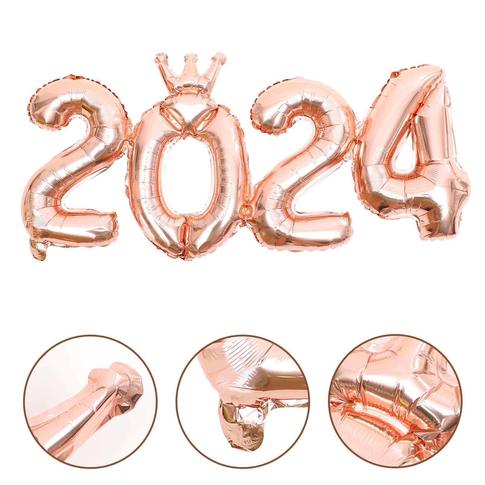 

2024 Big Number Balloon Supplies Aluminum Foil Decorative Balloons New Year Birthday Celebration Decoration Large 2024
