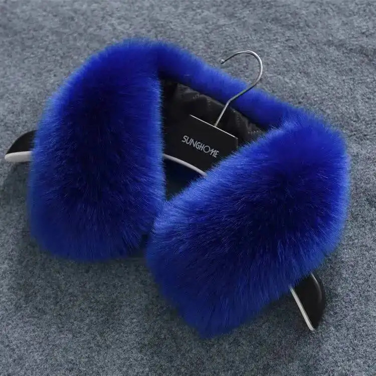 Otoño Invierno piel sintética de zorro cuello de piel ecológico cuello falso nuevo estilo bufanda de lujo versátil Universal individual Unisex