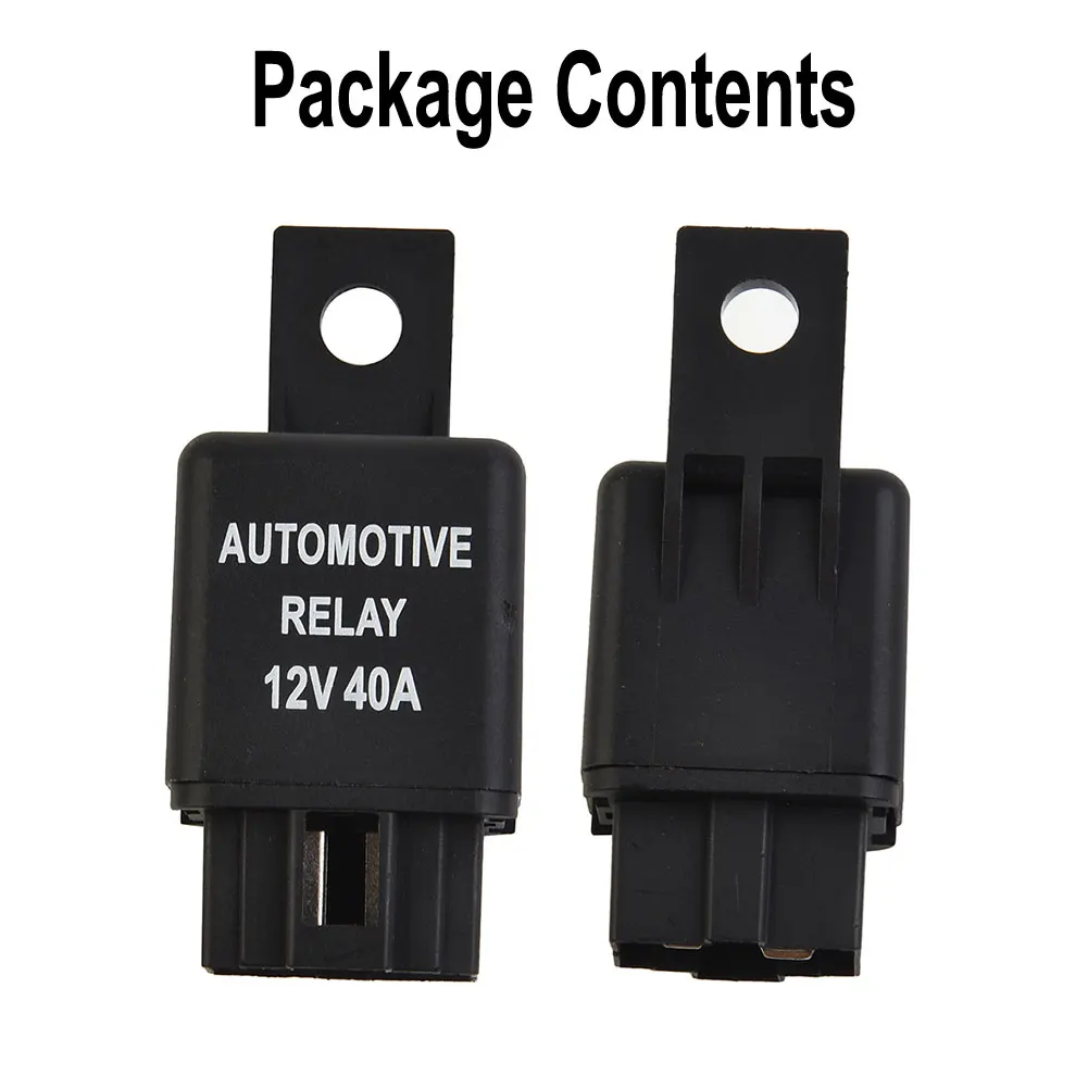 12V 40A Car Relay Van Boat Bike 4 Pin SPST Contact Type Alarm Relay For HID Headlights Trunk Releases Strobe Lights Etc