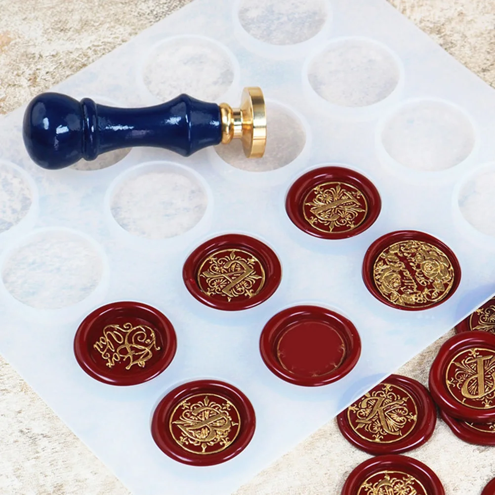 

Silicone Wax Seal Stamp Mold 16-Cavity DIY Craft Tool Flexible Reusable Durable for Wax Sealing Handmade Crafts