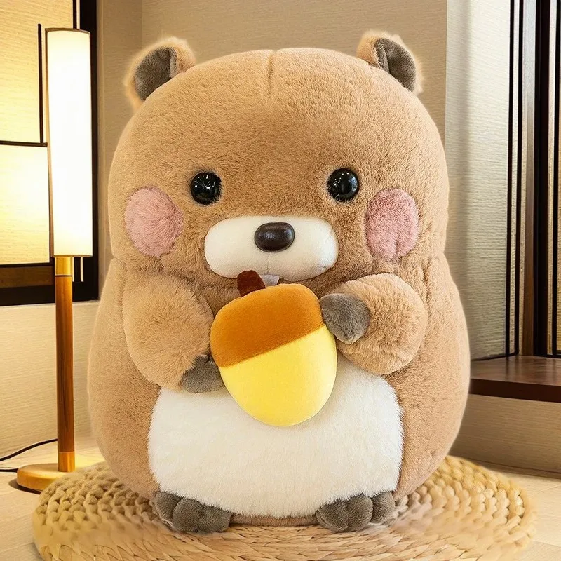 Kawaii 20/30/40cm 귀여운 Marmot 플러시 장난감 어린이를위한 음식 플러시 베개를 들고 부드러운 사랑스러운 햄스터 생일 어린이 선물