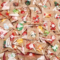 10pcs Mixed Resin Christmas Fridge Magnets, Santa Claus, Snowman, Christmas Tree Decorations in Various Styles for Gift