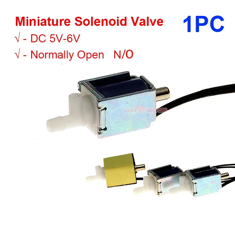 DC 5V 6V 2-Position 3-Way Small Mini Electric Solenoid Valve Normally Open Micro Air Flow Control Valve DIY Sphygmomanometer