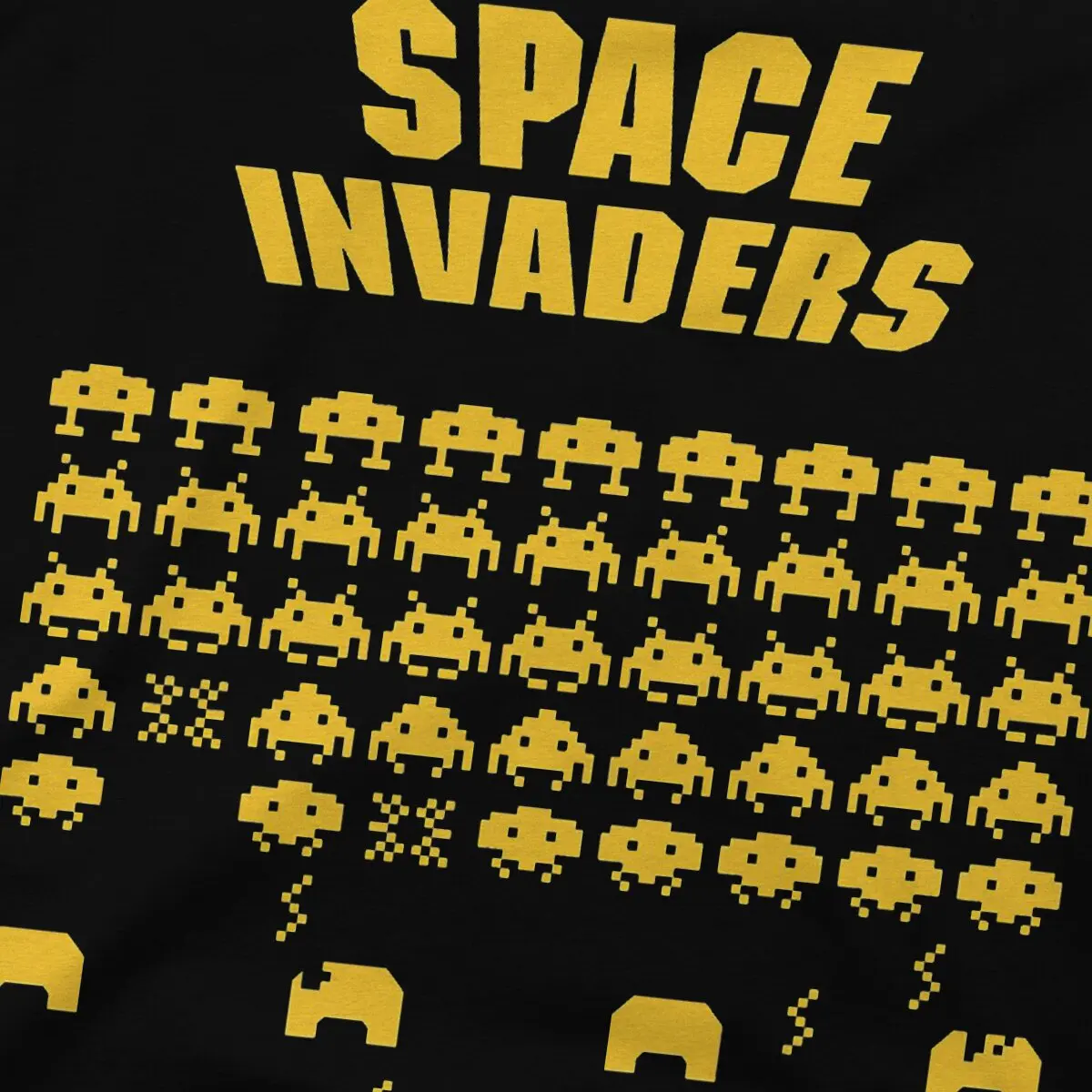 Novelty Game T-Shirts for Men Crew Neck Pure Cotton T Shirts Space Invaders Short Sleeve Tee Shirt Birthday Gift Clothing