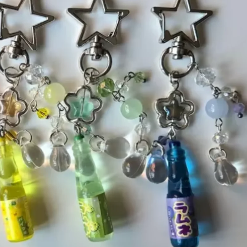 Ramune Beaded Keychain | Japanese Soda Keychain