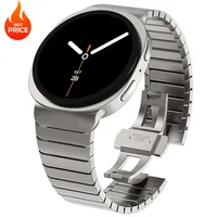 Correa de titanio/acero inoxidable para Samsung Galaxy Watch 8 40/44mm 8classic 46mm banda de Metal para Galaxy Watch Ultra 47mm pulsera
