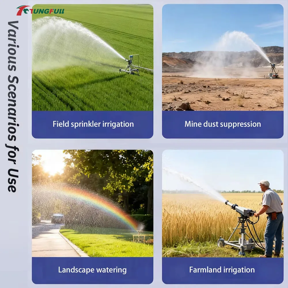 0-48° Automatic Rotating Turbine Sprinkler Adjustable Spray Gun Agricultural Landscape Irrigation Water Sprayer For Garden Farm view 3