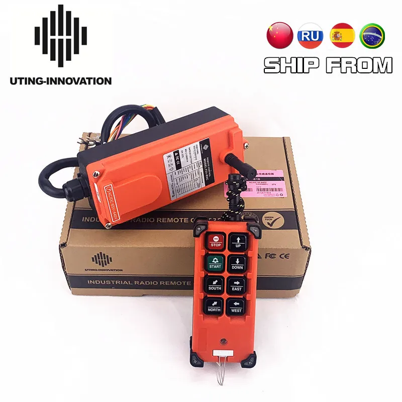 Industrial Wireless Radio Remote Control F21-E1B for Hoist Crane 18-65V 65-440V AC DC CE FCC