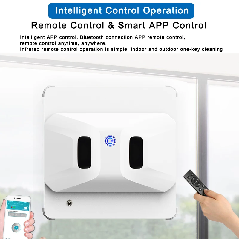 Robot Window Cleaner PUREROBO W-S3 Manual Mode Auto Mode With APP &Remote Control Smart Window Cleaning Robotic Deep Clean Glass