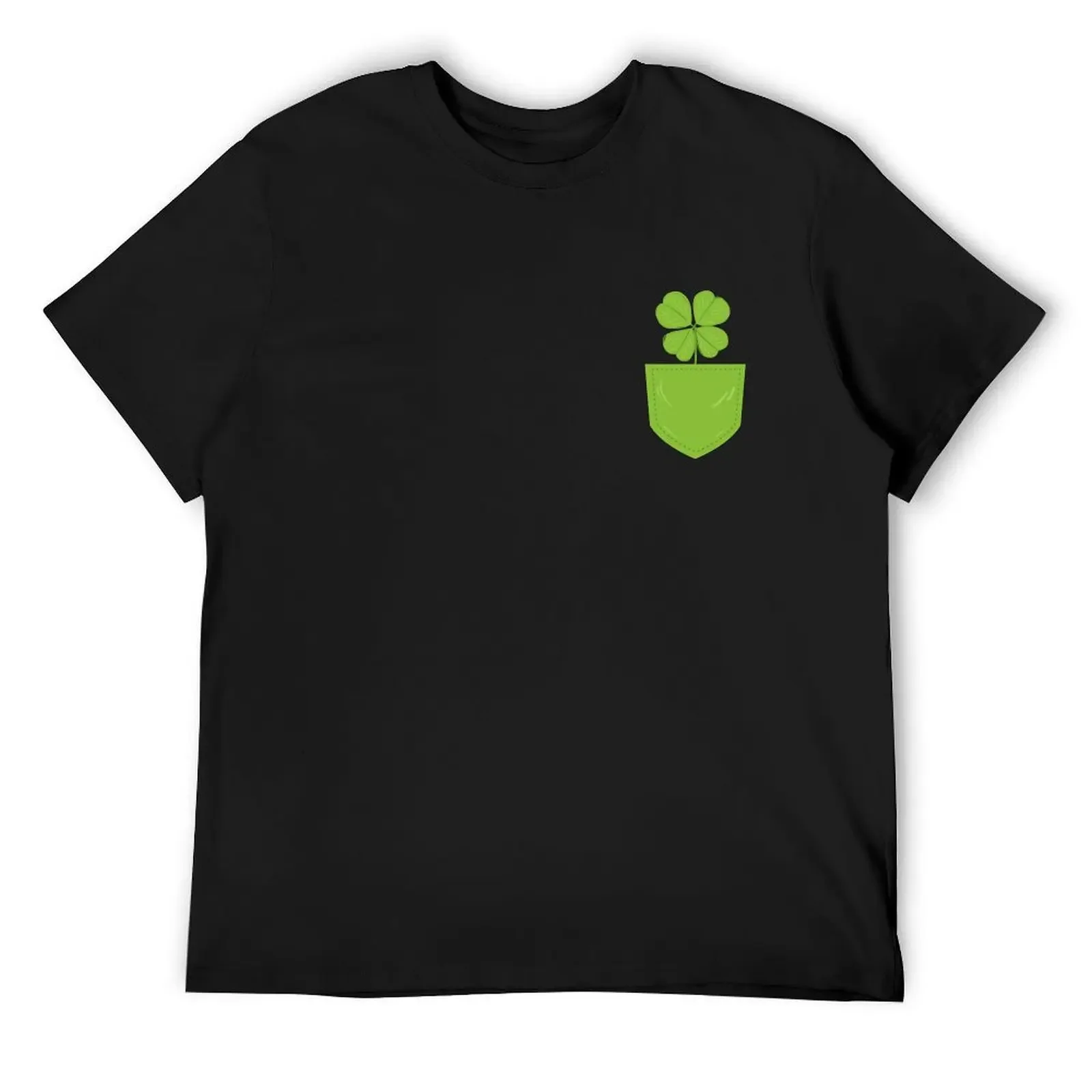 

Pocket Full of Clover - Cute St. Patrick's Day Faux Pocket Shirt T-Shirt quick drying tops mens clothing