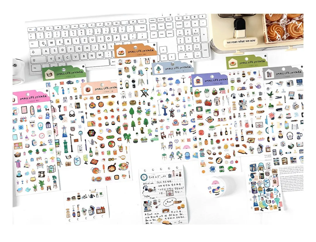 Niedliche Scrapbooking-Aufkleber, Junk-Journal-Bastelbedarf, Lifestyle-Dekorationselemente für kreatives Schreiben und Erinnerungserhaltung – Detail 33