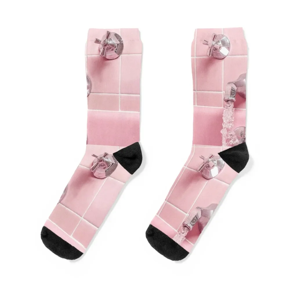 

Blush Pink Bath Tub Socks christmas gift kids Men Socks Women's