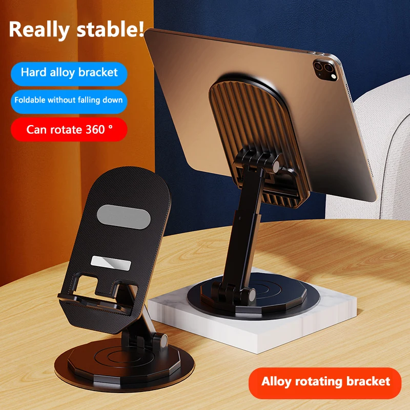 1Pcs Universal Foldable Scalable Alloy Phone Holder Portable Adjustable Flexible 360 Degree Rotation Tablet Holder For IPad