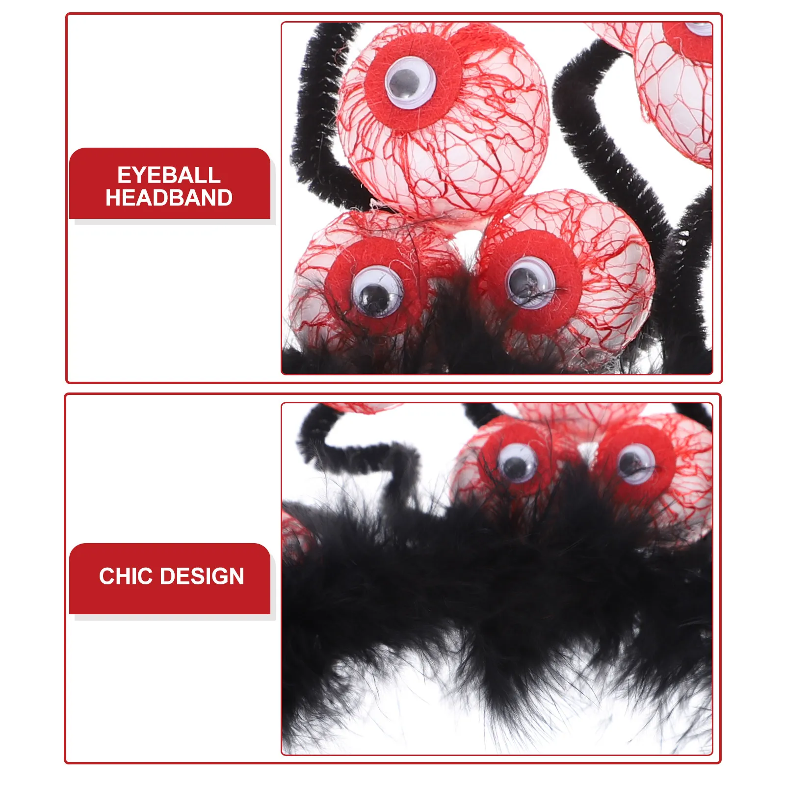 Halloween Eye Ball Headband for Cosplay, Comfortable & Easy-Wear Unique Shape Party Festival Masquerade Accessory