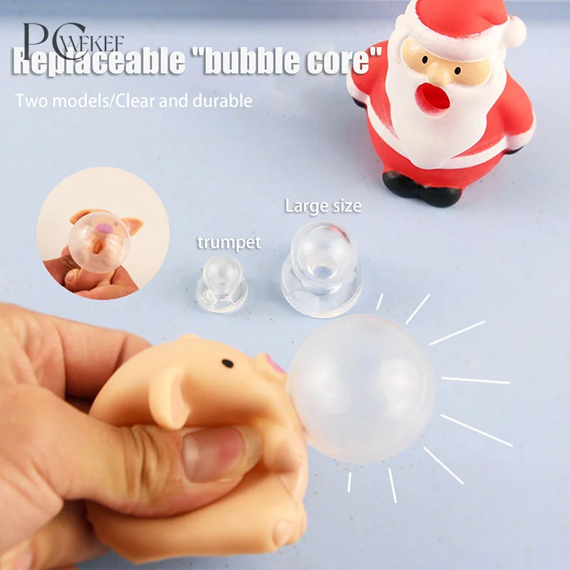 5Pcs S/L Squeeze Toy DIY Accessories Universal Transparent TPR Material Inner Ball Blow Bubble For Doll Bubble Inner Core