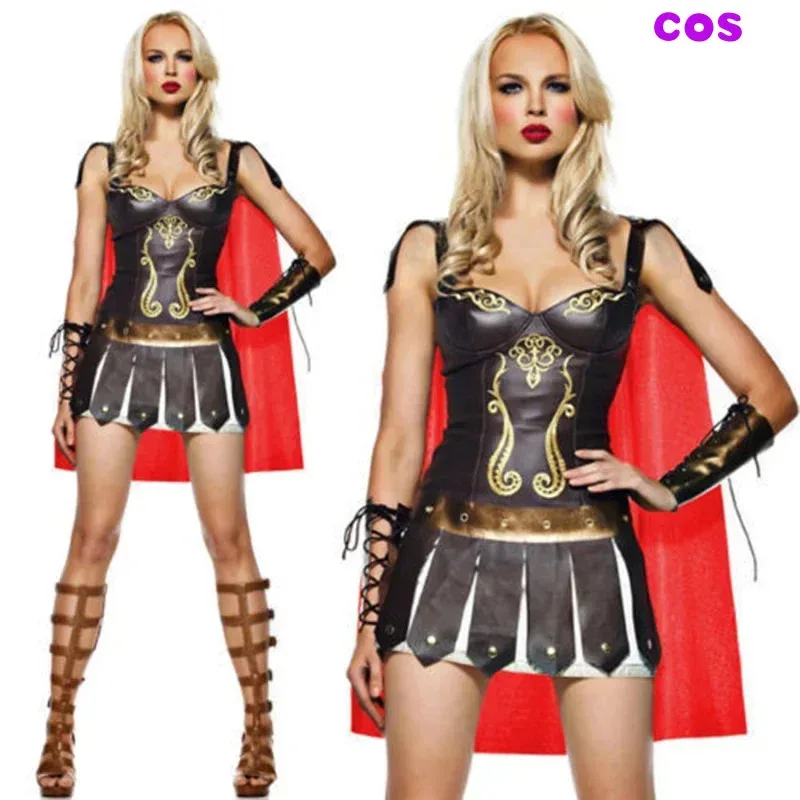 AA wat Z костюмы древнегреческого воина испанский гладиатор сексуальная вечеринка косплей Хэллоуин женское нарядное платье 2025 Новинка