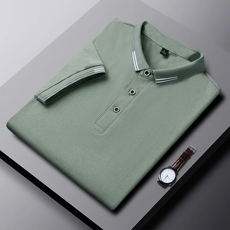 2024 Boys POLO Shirt, All Cotton, Summer New Trend, Short Sleeved Lapel, High-end Feeling, Slim Fit, Breathable T-shirt