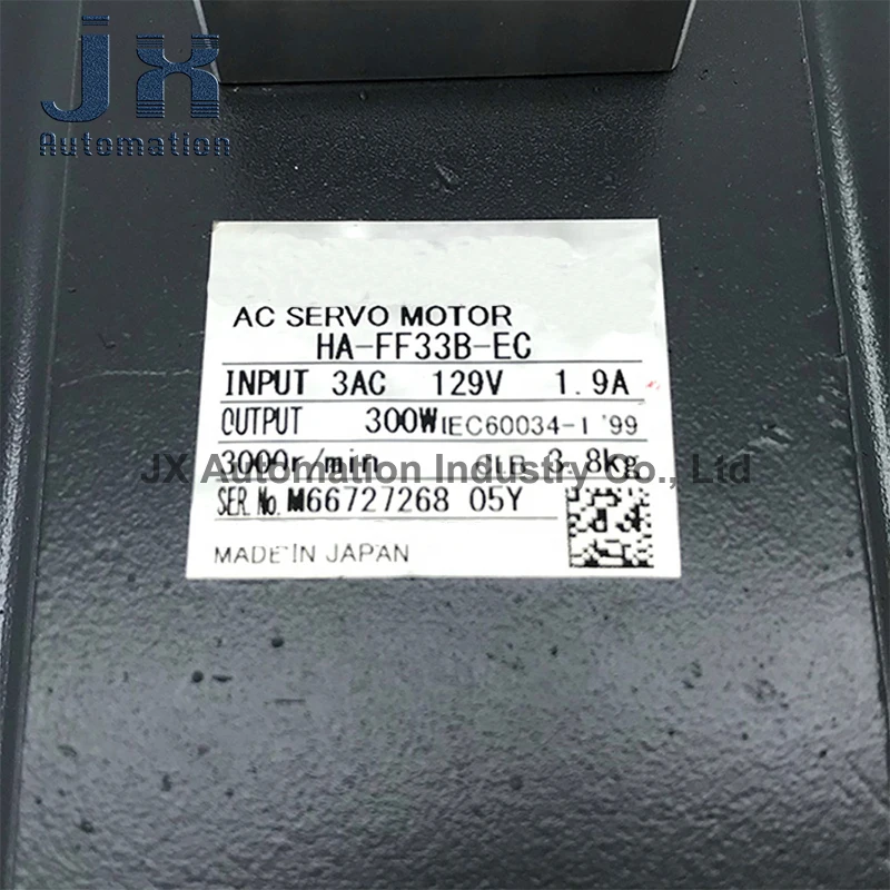 Original Japan 3000r/min 300W 129V AC Servo Motor HA-FF33B-EC