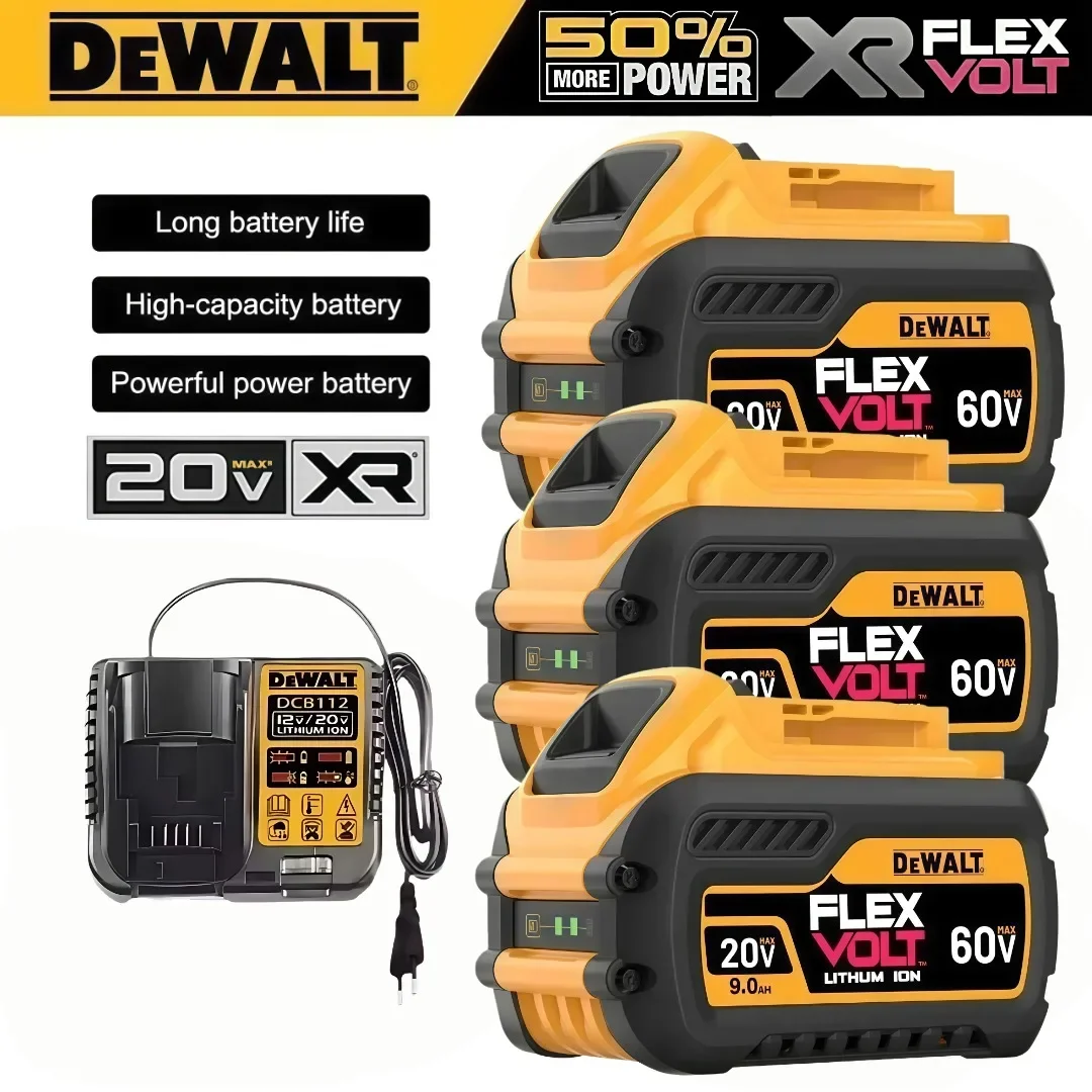 

Оригинальный аккумулятор Dewalt 20V/60V 6Ah 9A MAX FlexVolt для электроинструментов Dewalt 20V (DCB606, DCB205, DCB206, DCB209, DCB182)