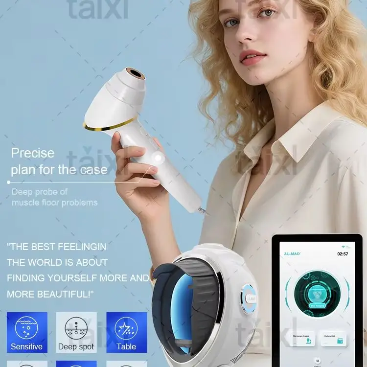 

AI Skin Tester with Before-After Comparison Function Beauty Salon Skin Scanner 3-Spectral Micro Imaging Probe