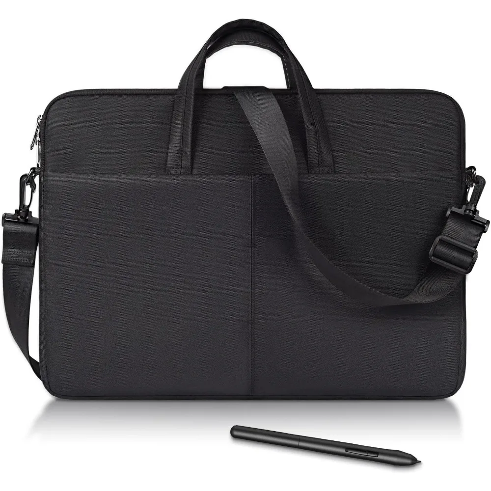 Drawing Tablet Sleeve Case Bag for 16/17-inch Devices, Travel Carrying Bag with Strap, Black