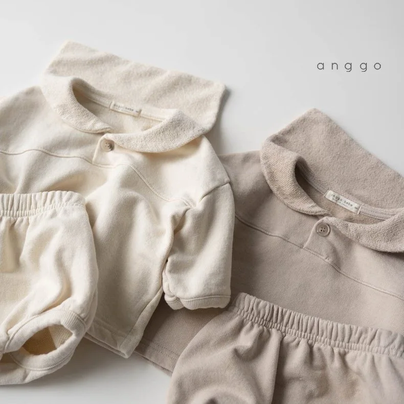 2025 Autumn New Baby Long Sleeve Clothes Set Infant Boy Girl Solid Lapel Tops + Shorts 2pcs Suit Toddler Cotton Casual Outfits