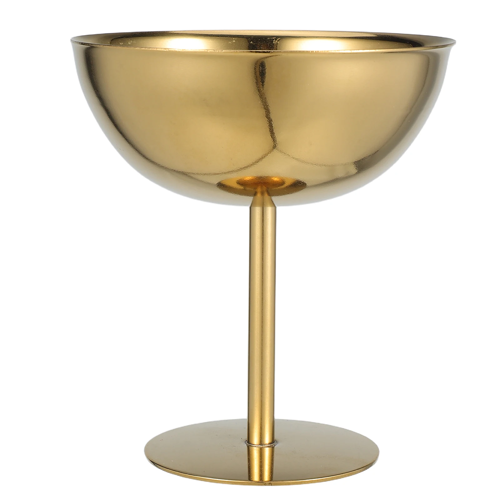 

Stainless Steel Ice Cream Cup High Footed Dessert Bowl for Home Parties Bars Modern Easy Clean Metal Serving Dessert Cup