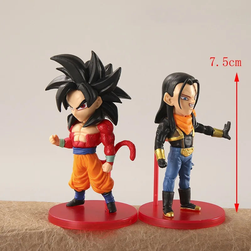 Dragon Ball anime figura d'azione Goku Vegeta Torankusu Goten torta ornamento Figurine Modello Collezione di statue Decorazione Giocattoli Regali