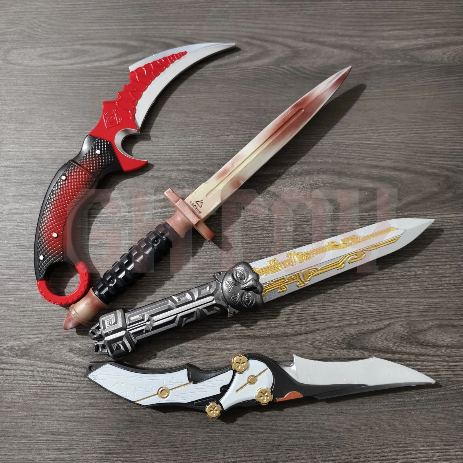 38cm/14.96in Delta Force Game Peripherals Pu Knife Weapons Model Desktop Display Ornaments Collection Birthday Gift for Girl Boy
