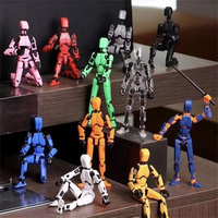 DIY 13 Action Multi-Jointed Movable Shapeshift Robot 3D Printed Mannequin Dummy Action Model Home Decor Figurines for Children