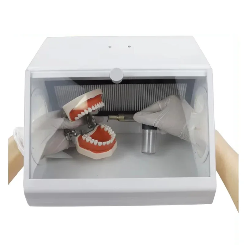 Dental Lab Grinding Polishing Sandblasting Dust Collection Equipment Sandblaster Box Dentist Tools