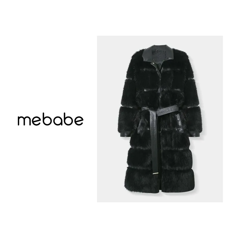 

Ele Commuter Sle ort Bla Faux Fur Coat for Women Yang Zipper Design Long Sve Slim Fit Winter Outerwear