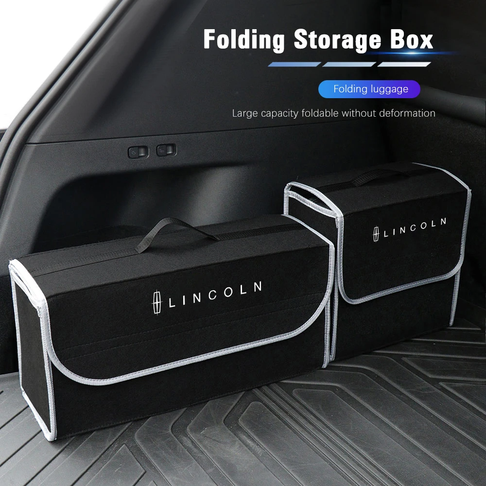 Caja organizadora de maletero de coche, bolsa de almacenamiento plegable de gran capacidad para Lincoln Navigator Continental Nautilus Aviator MKZ MKX MKC MKT