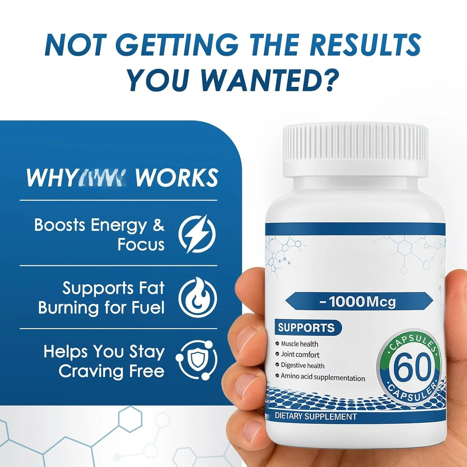 Collagen Peptide Capsules- Amino Acids Supplement - Supports Healthy Muscles & Gut, 1000mgc