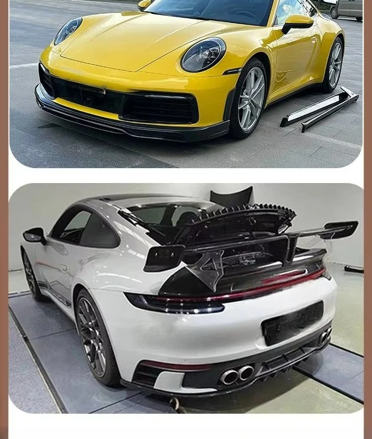 Veidt Suitable for 911 992 Taycan Carbon Fiber Body Kit Front Lip Rear Lip Side Skirts Spoiler