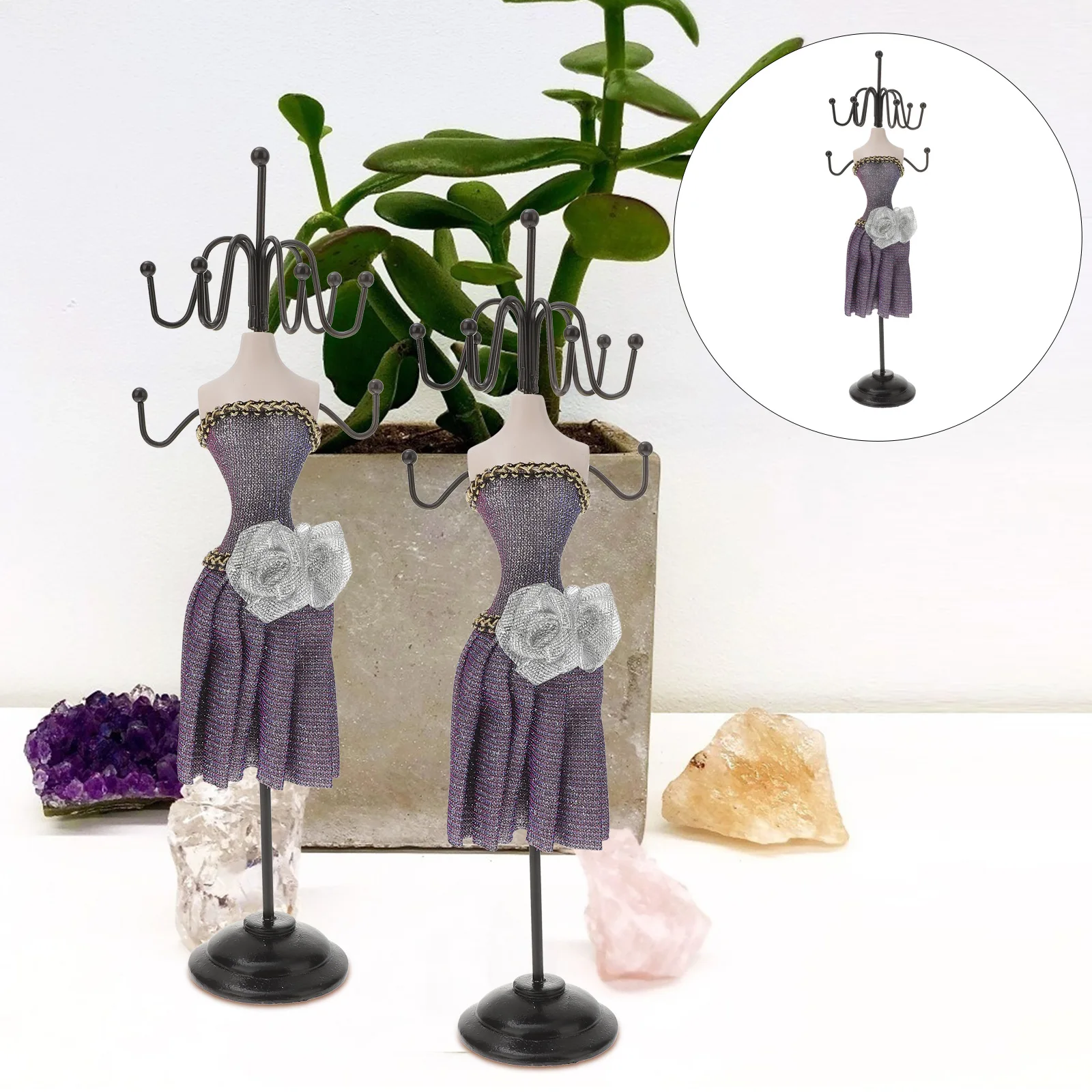 

Iron Jewelry Rings Organizer Display Rack Girls Necklace Holder Storage Tray Vanity Jewelry Holder Decor Gift Show