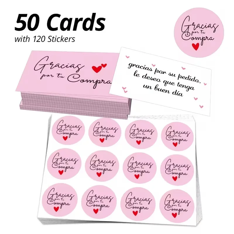 

Spanish Thank You Stickers Thank You Card Merci Sticker for Business Packaging Home Made Round Sticker Set Gracias Por Tu Compra