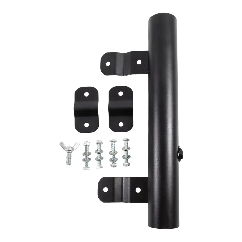 Ladder Bracket RV Flagpole Holder For Outdoor Display Rustproof Aluminum Full-wrap Welding Dual Thumb Screw Mechanism