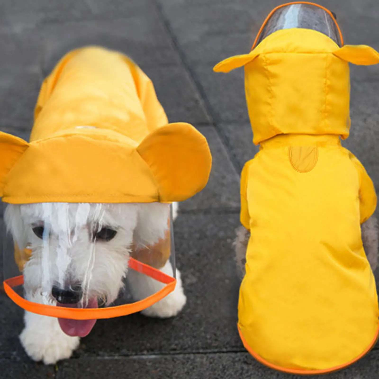 

Dog Raincoat Waterproof Hooded Lightweight Jacket For Pet Outdoor Rainy Day Clothes Doggie Poncho Body Protector Pet