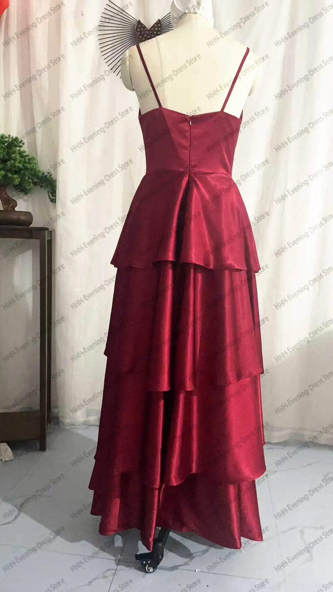 Abito da sera da donna con scollo a V a strati, cinturino per spaghetti, abiti da ballo, abito formale senza schienale per la laurea, فسات Гmavera...... Custo