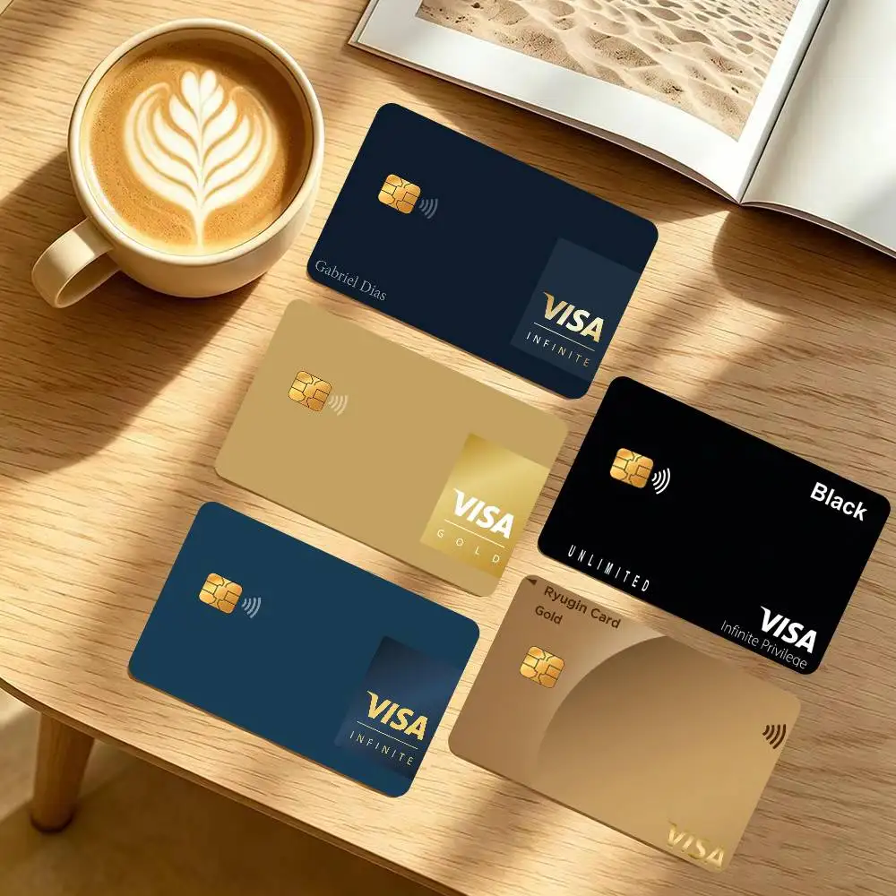 Fashion print V-Visa Credit   Spend or Save Funny Shell Ultra Thin No Fade Sticker Cover Film for Debit Credit Card
