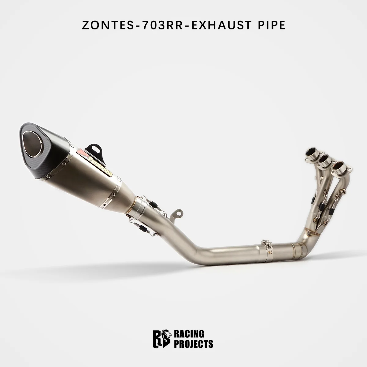 

For ZONTES 703RR motorcycle track full system exhaust pipe stainless steel 60mm connecting pipe RS Original