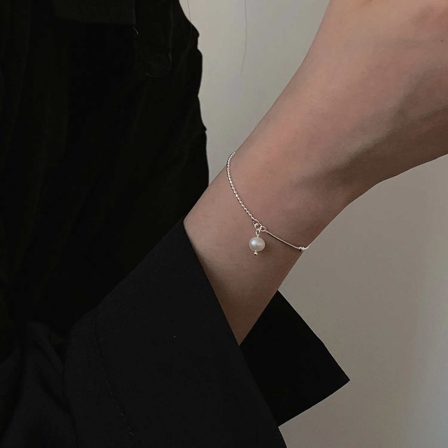 925 Sterling Silver Pearl Snake Chain Lucky Women's Hand Bracelets Hot Top Quality Jewelry Korean Jewellery