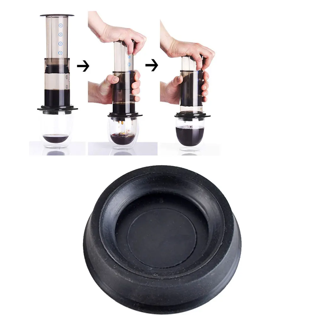 Adapter Seal Plunger Cap Easy To Replace Fitting Reliable Rubber Silicone Tool 2.3ix0.5in For Aeropress Coffee Press