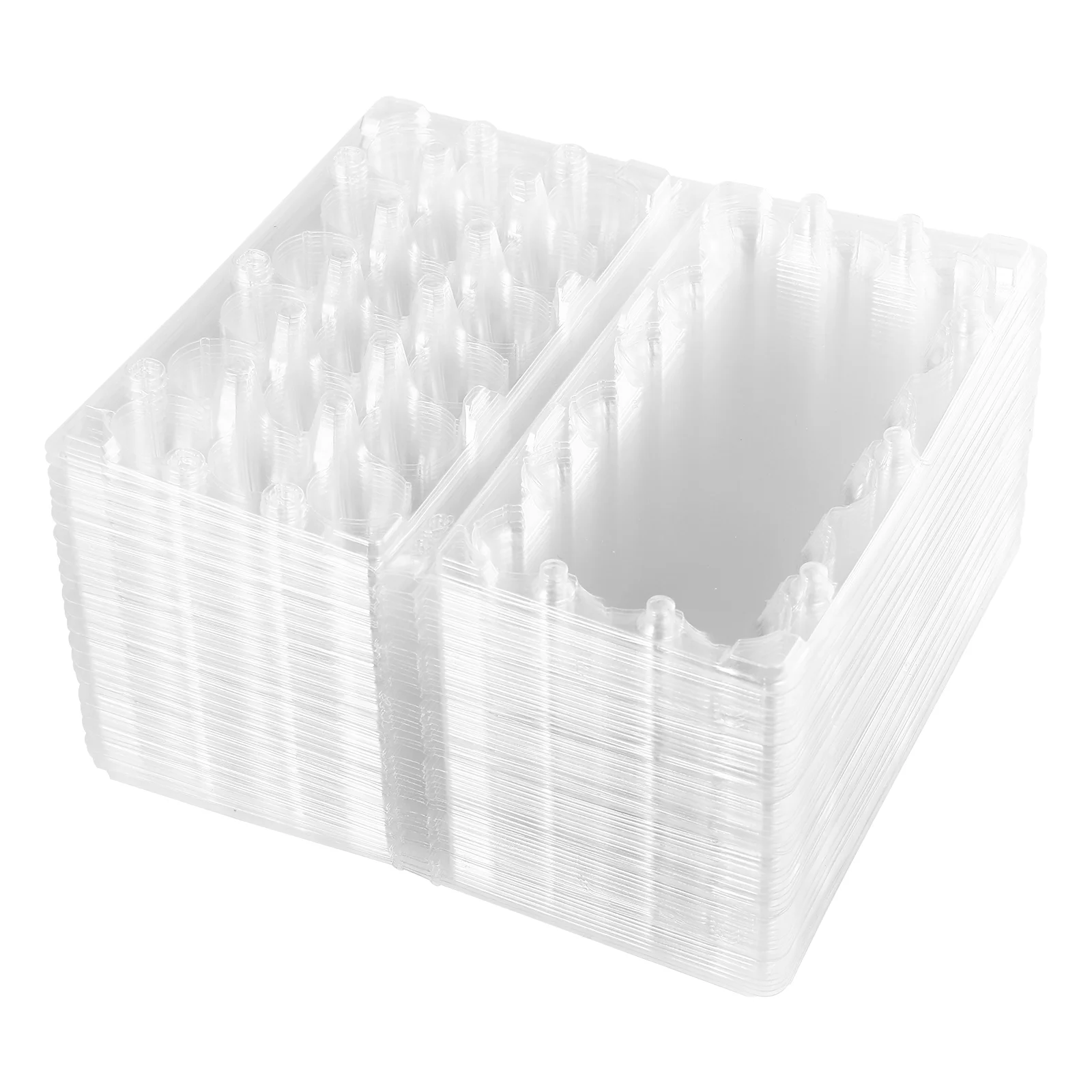 

BESTONZON 50 Pcs 18 Grids Quail Egg Storage Box Plastic Transparent Egg Dispenser Holder Case Refrigerator Egg Protection Box (1