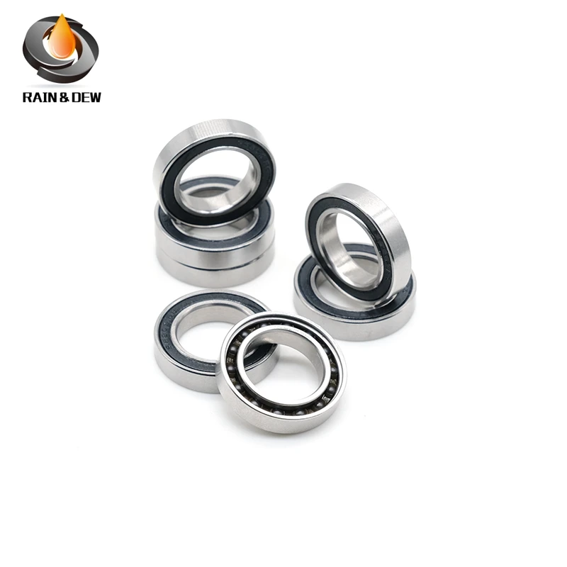 1Pcs S6802-RS Stainless Steel  Hybrid Ceramic Bearing 15x24x5 mm ABEC-9  Bicycle Bottom Brackets Spares