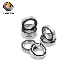 1Pcs S6802-RS Stainless Steel Hybrid Ceramic Bearing 15x24x5 mm ABEC-9 Bicycle Bottom Brackets Spares