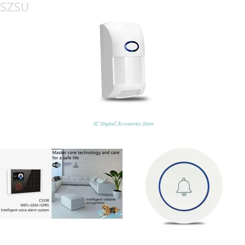 

SZSU Wireless Tuya APP GSM Home RFID Burglar Security WIFI GSM Alarm SystemSensor